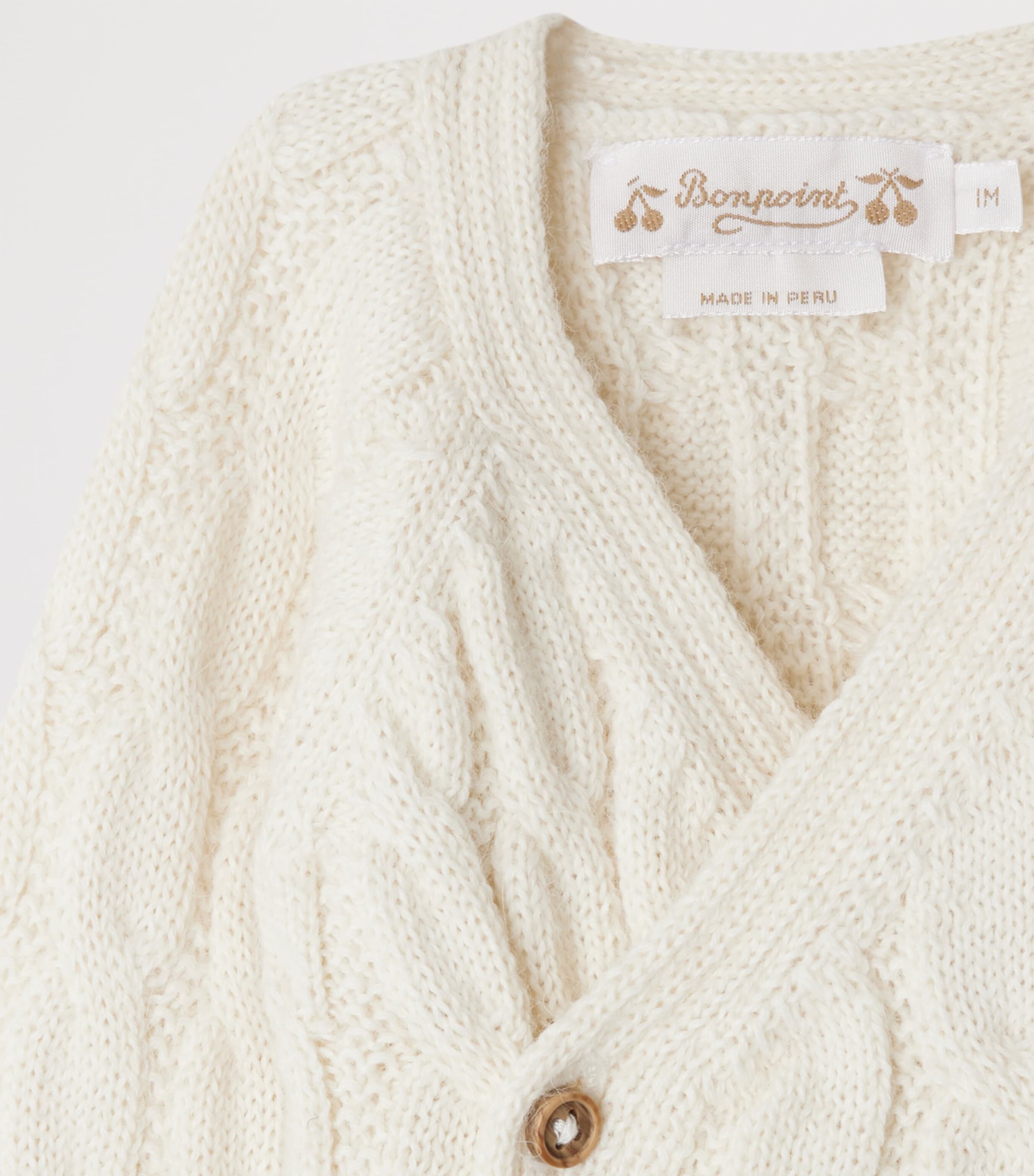 Alpaca Wool-Blend Cardigan and Trousers Set (1-18 Months) BLANC LAIT Image 3