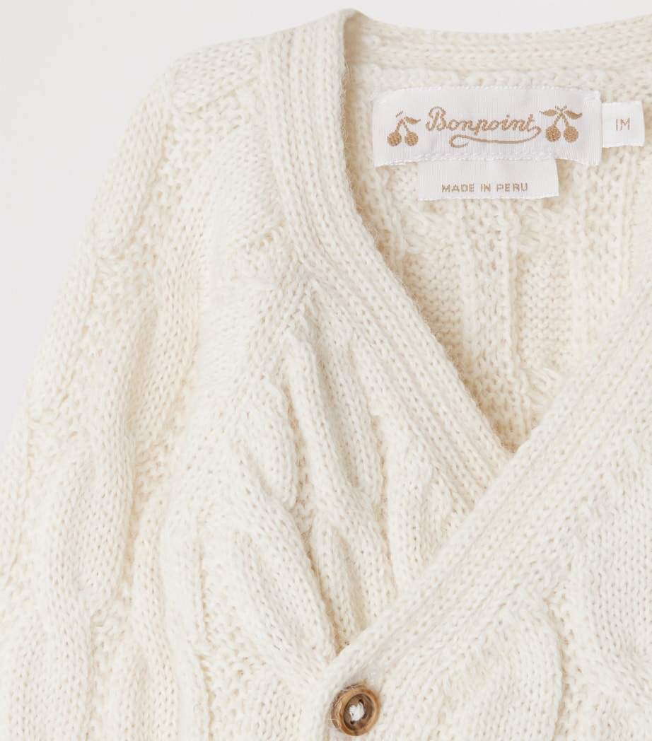 Alpaca Wool-Blend Cardigan and Trousers Set (1-18 Months) BLANC LAIT Image 3