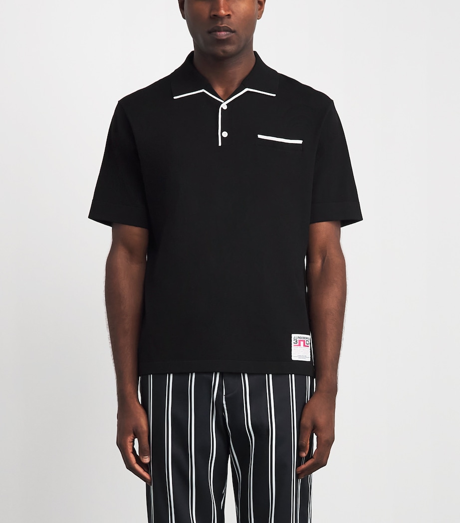 J Lindeberg Mens 30Y Jesper Retro Polo Shirt Black Image 4