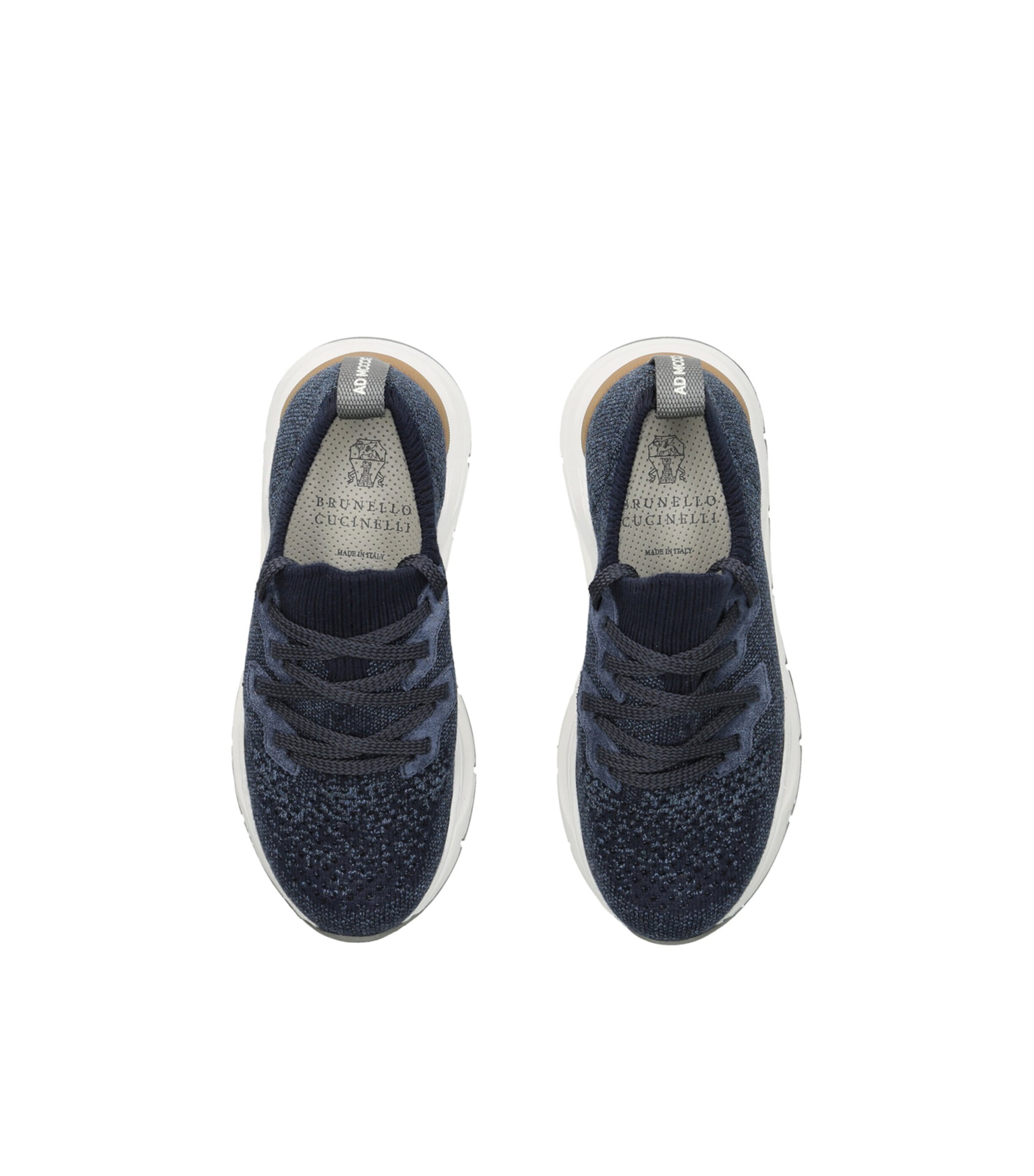 Brunello Cucinelli Kids Knitted Sneakers Blue/dark Image 3