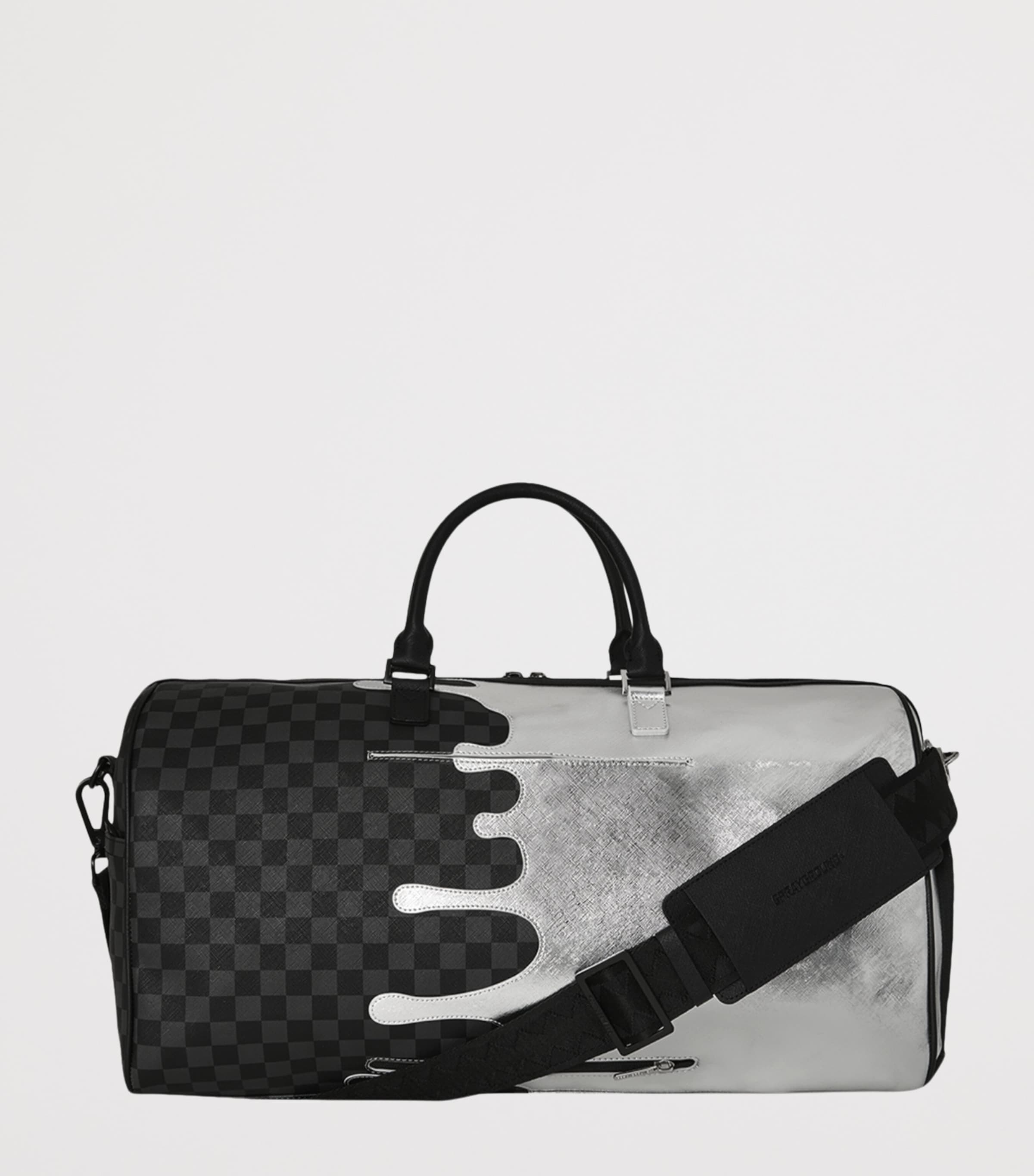 Sprayground Silver Side Drip Duffle Bag Silver Side Drip Image 4