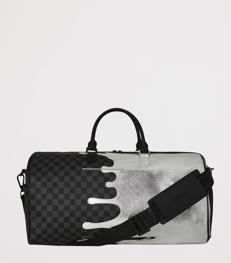 Sprayground Silver Side Drip Duffle Bag Silver Side Drip Image 4