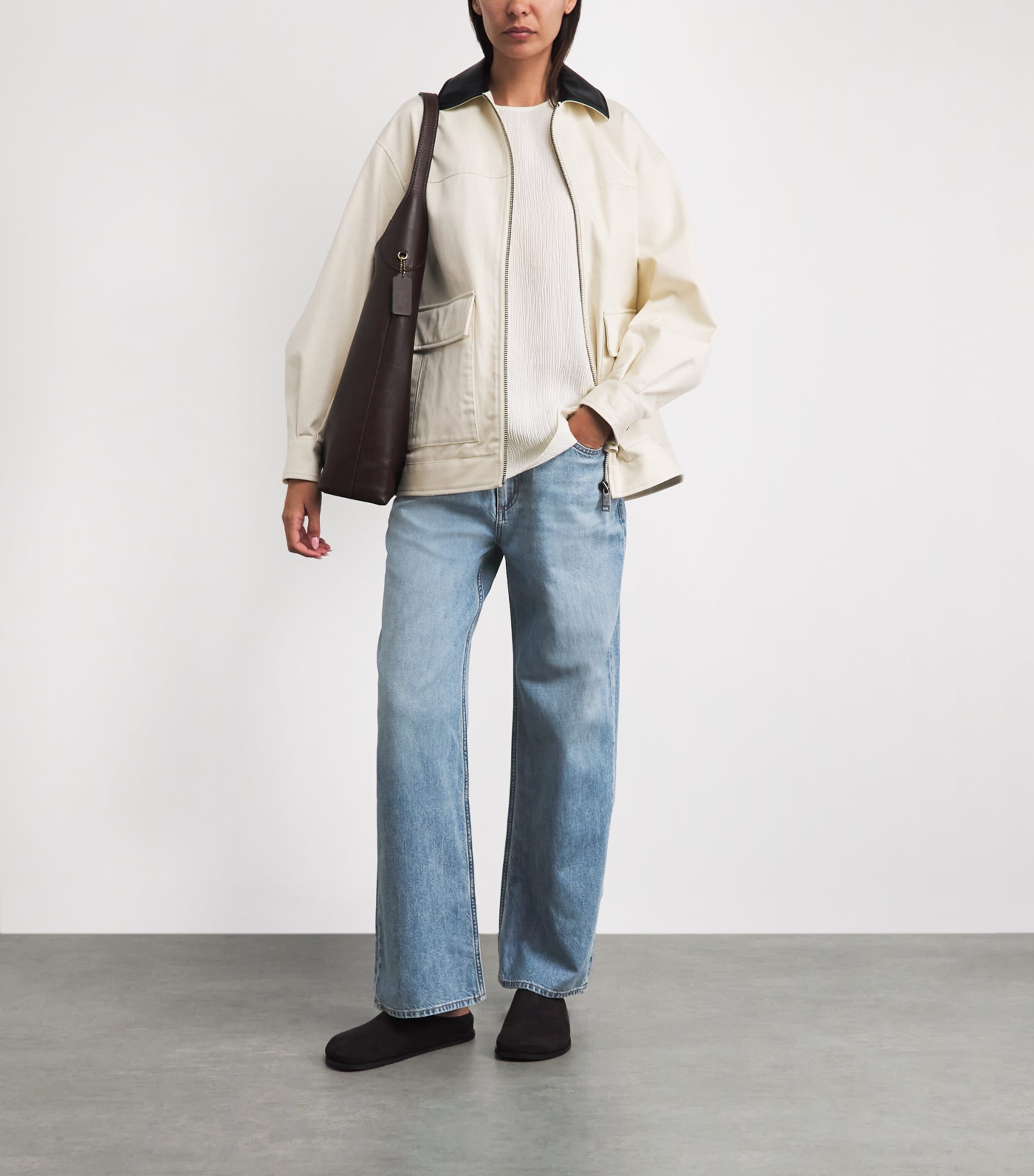 Rag & Bone Womens Drawstring Phoebe Wide-Leg Jeans Everglade Image 2