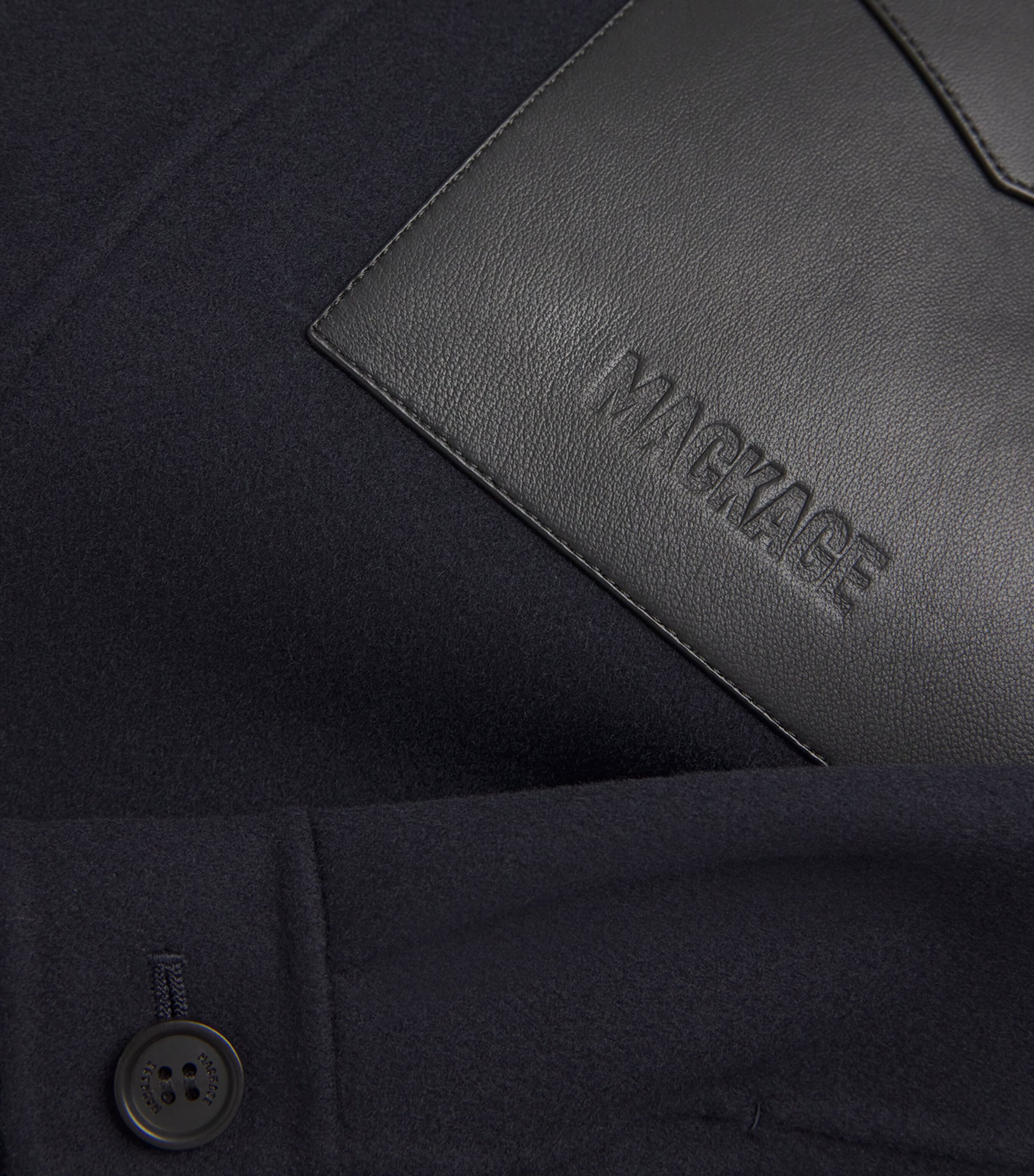 Wool Emmanuel Overshirt NAVY Image 5