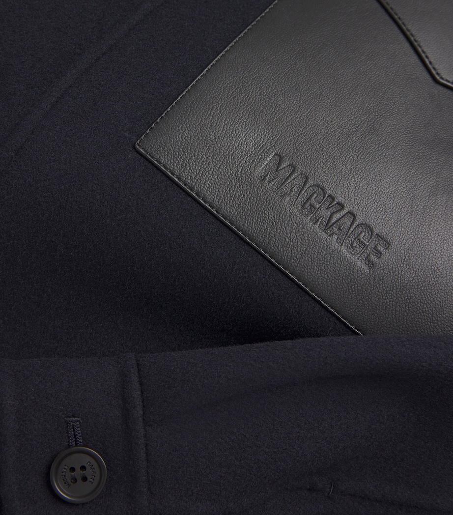 Wool Emmanuel Overshirt NAVY Image 5