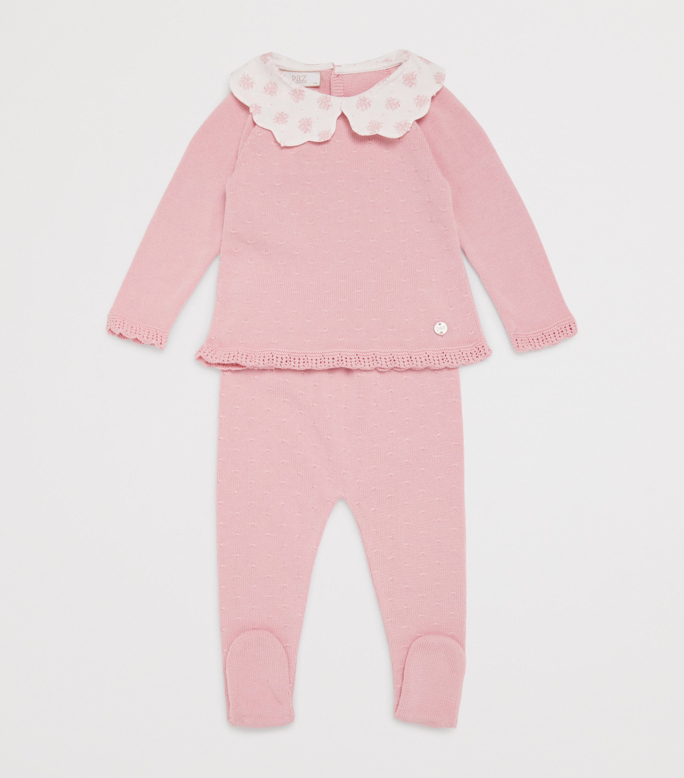 Cotton Sweater and Leggings Set (0-12 Months) 422 H82 DUNE PINK Image 3