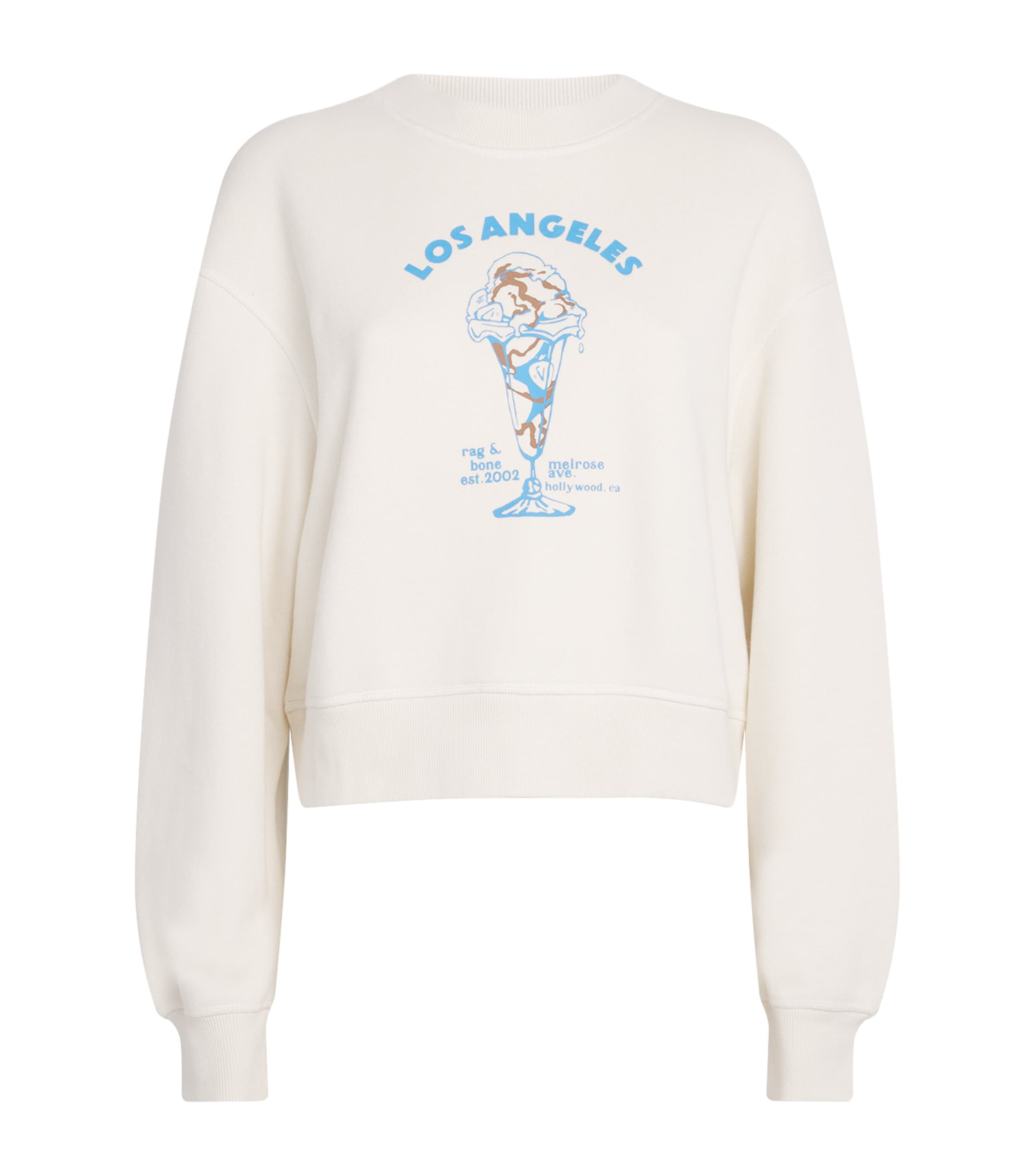 Rag & Bone Cotton-blend Printed Sweatshirt In White