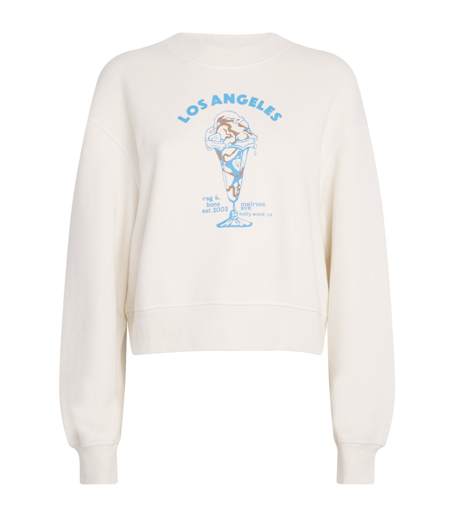 Cotton-Blend Printed Sweatshirt CHALK Image 1