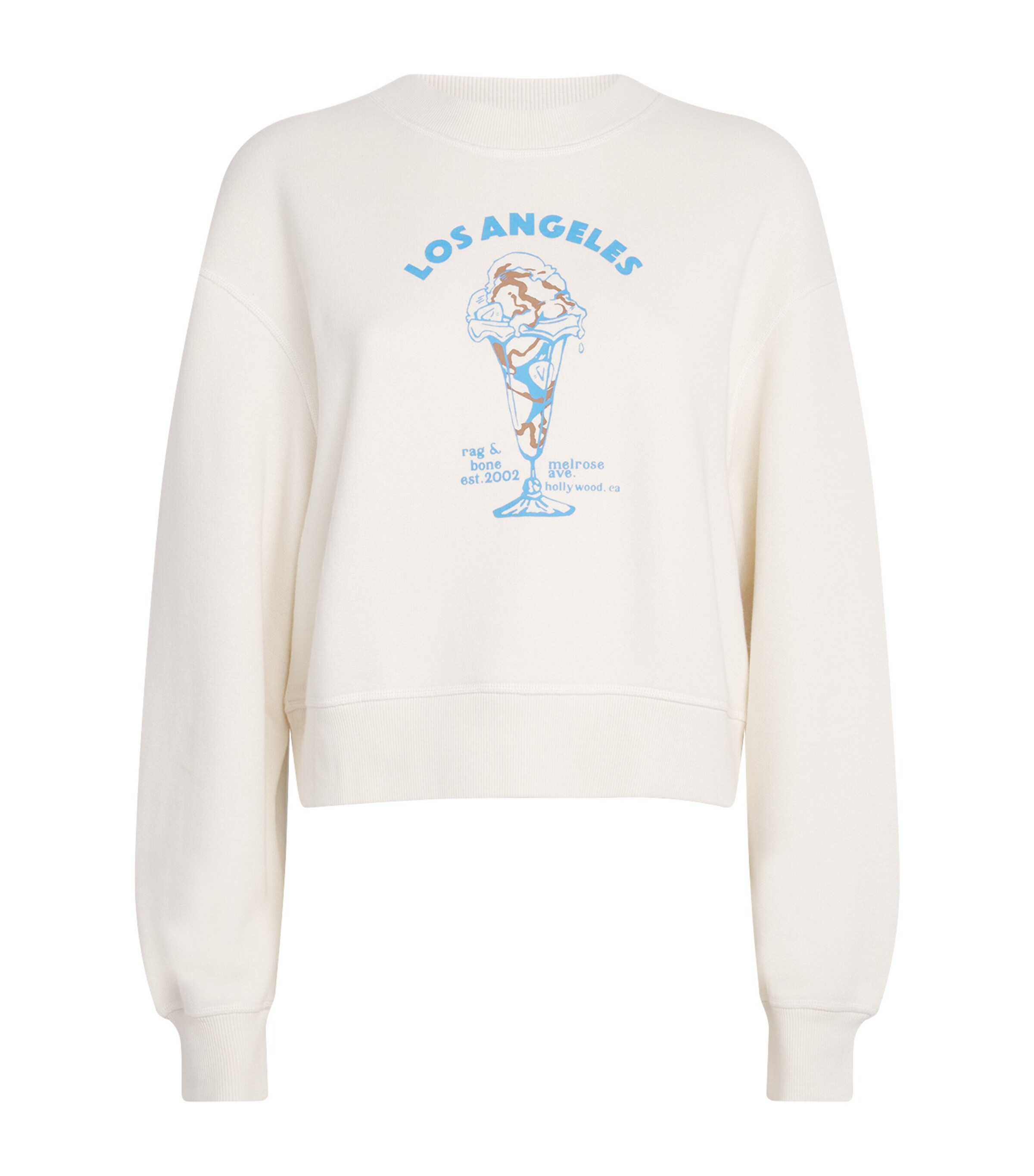 Rag & Bone Cotton-Blend Printed Sweatshirt | Women Clothing | Tops | Sweatshirts & Hoodies | Loungewear | Lounge Tops | Designers | Rag & Bone