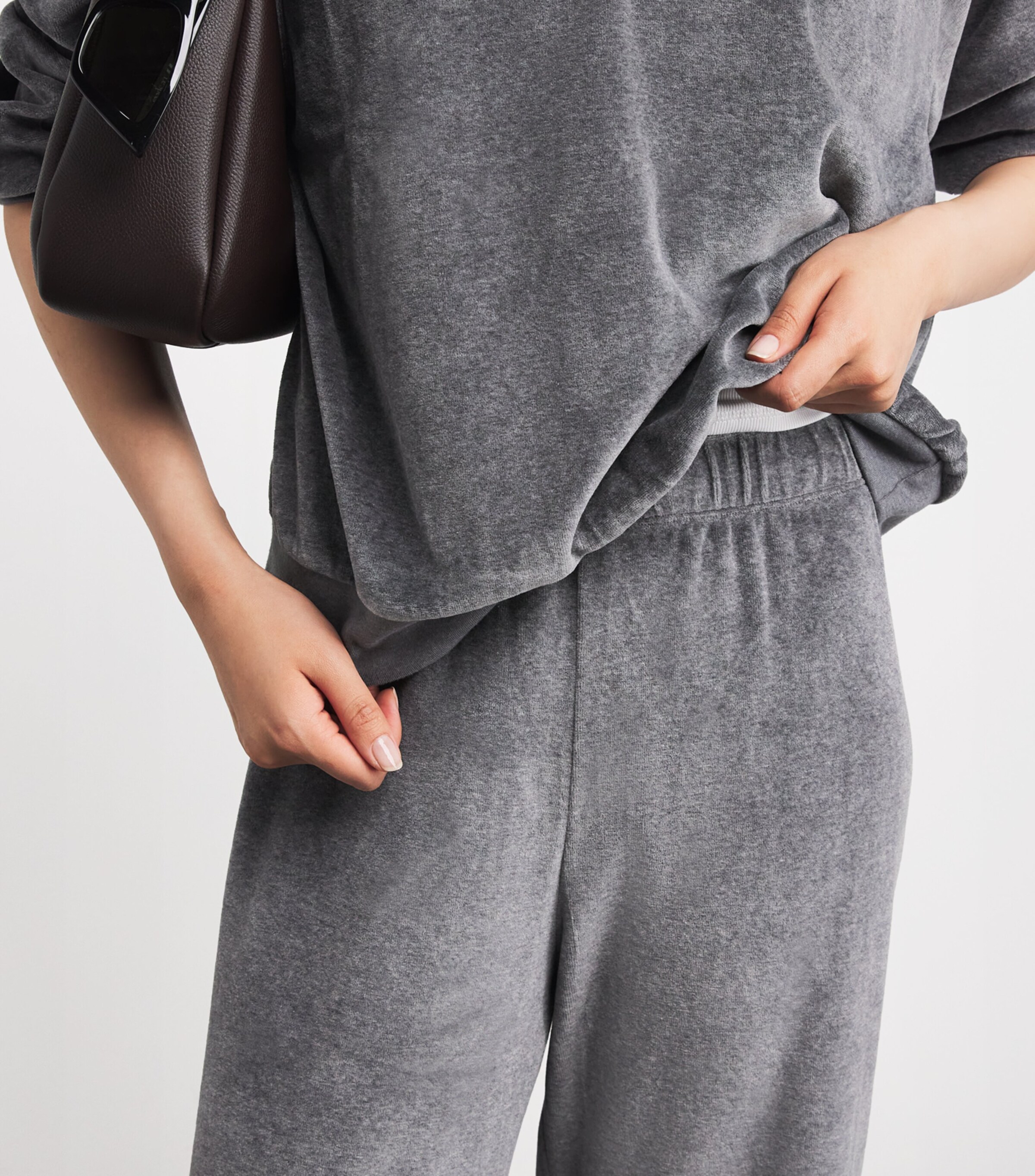 Suzie Kondi Womens Cotton-Blend Zephyra Sweatpants Charcoal Heather Image 6