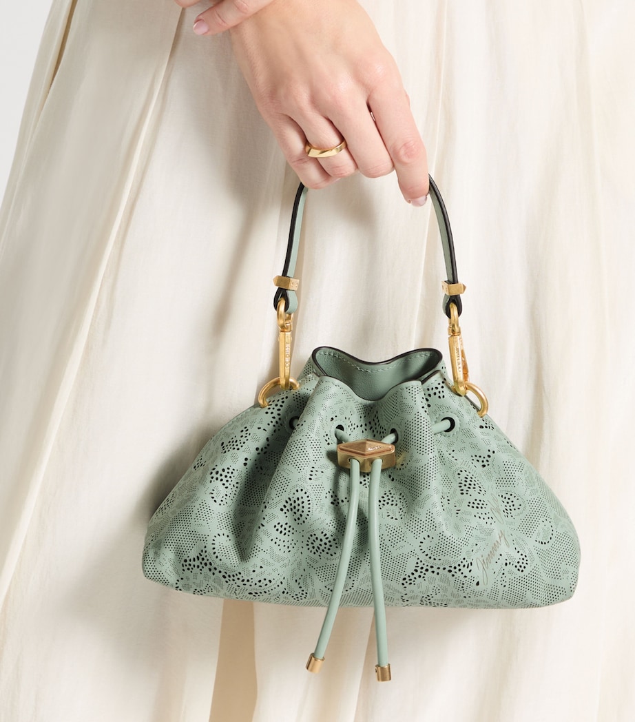 Jimmy Choo Cinch Small Leather Shoulder Bag Verde/gold Image 2