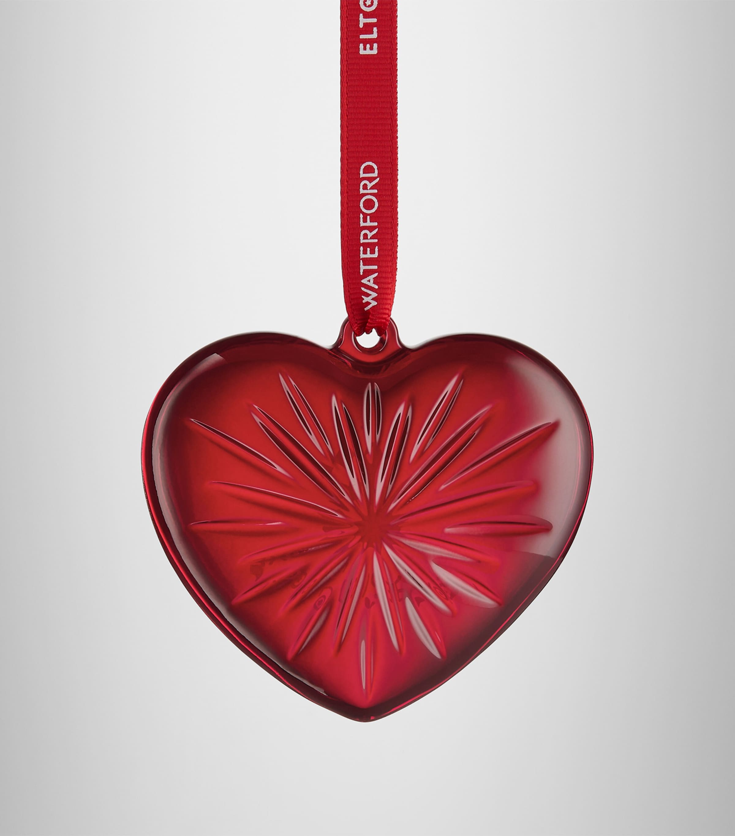 Crystal Elton John Heart Ornament RED Image 3