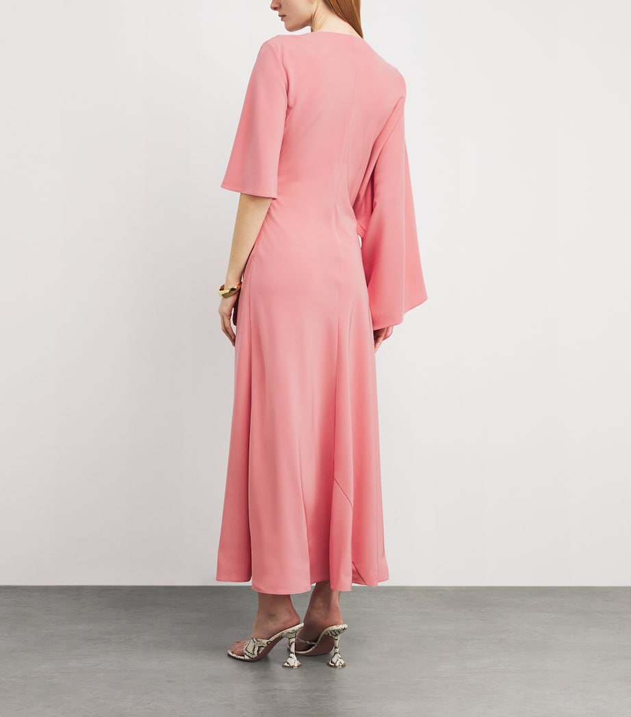 Joseph Womens Satin Gathered Joya Maxi Dress Blush Image 3