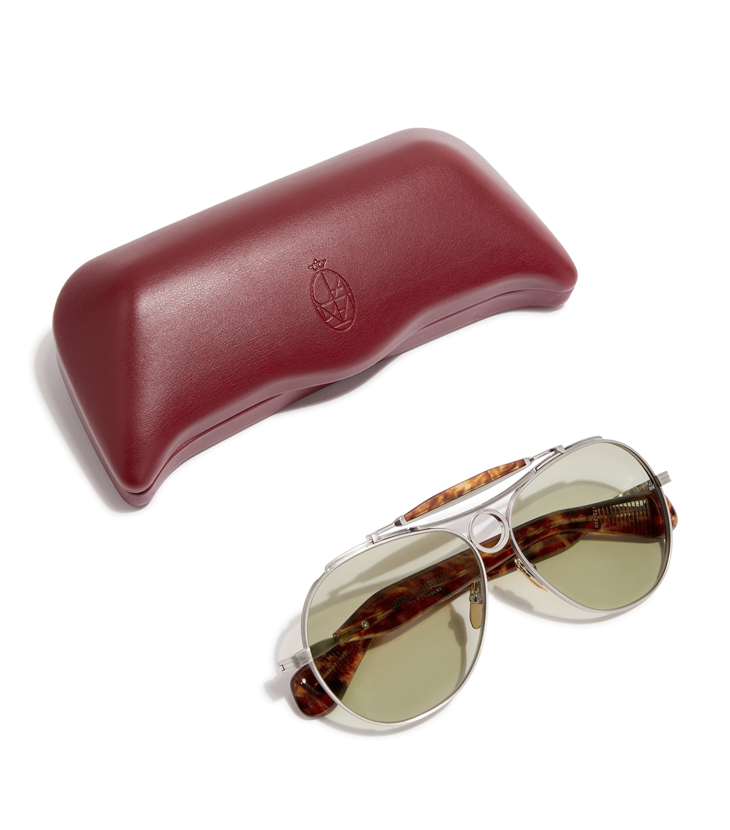 Tortoiseshell Aspen Aviator Sunglasses 41-SILVER Image 3