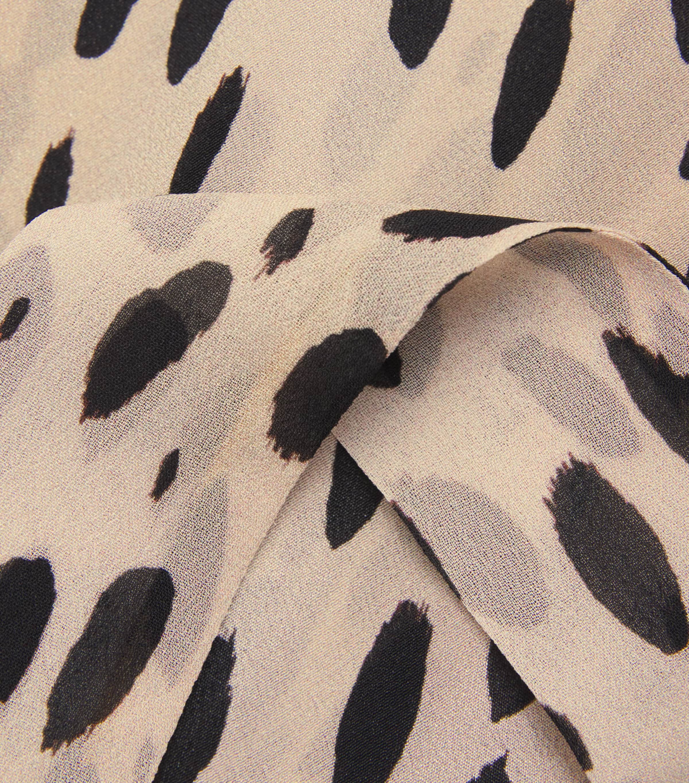 Silk Leopard Evie Midi Dress ANTELOPE SPOT BLACK Image 5