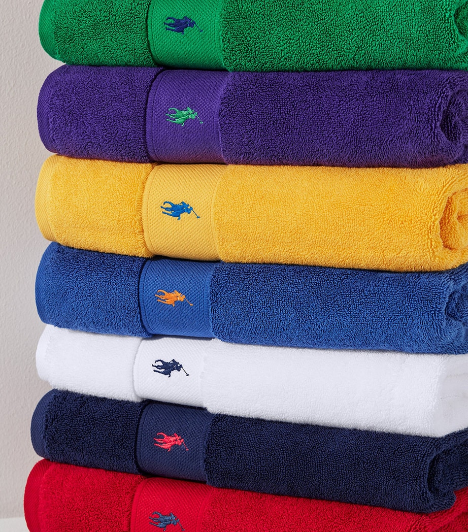 Polo Player Guest Towel (40cm x 75cm) WHITE Image 4
