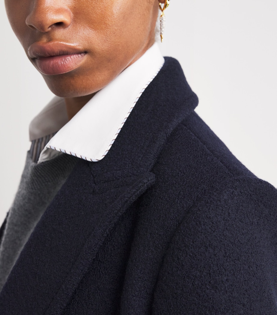 Wool Trench Coat NAVY Image 6