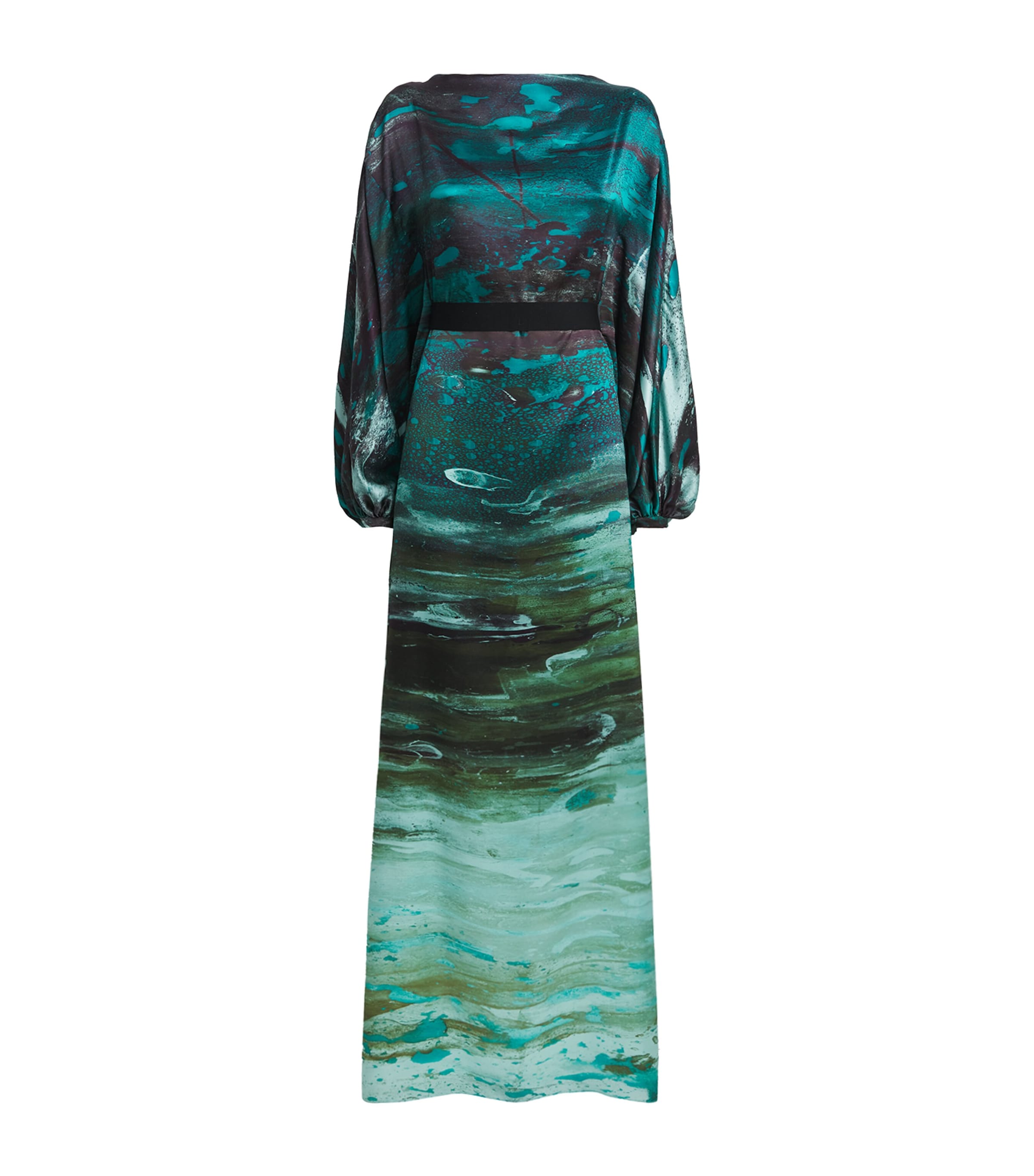 Roksanda Womens Silk Raziya Maxi Dress Brush Teal/mint Image 1