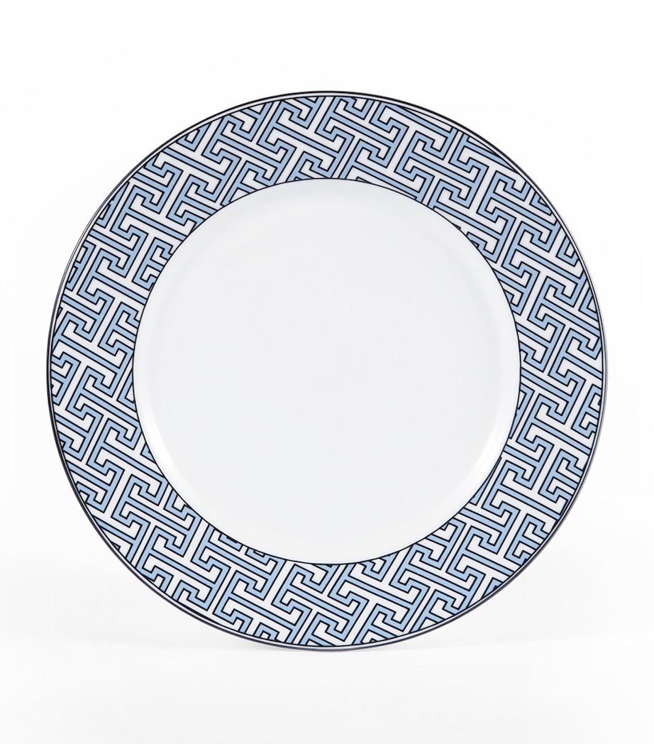 Set of 2 Maze Dessert Plates (21cm) BLUE Image 1