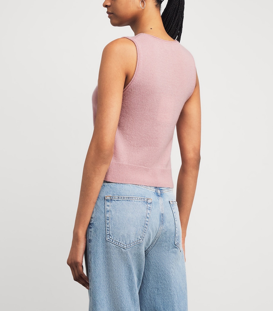 Cashmere Sweater Vest SMOKE PINK Image 4
