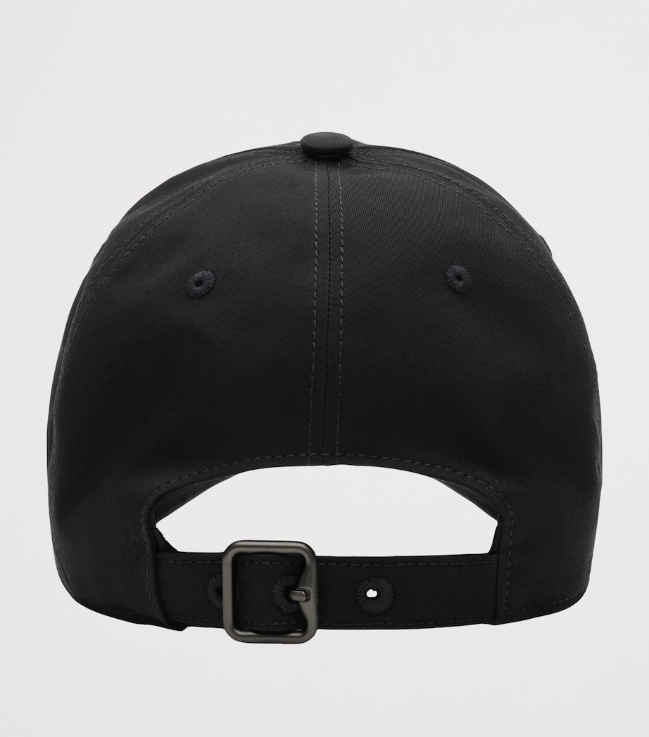 Burberry Cotton Gabardine Logo Baseball Cap Black Image 3