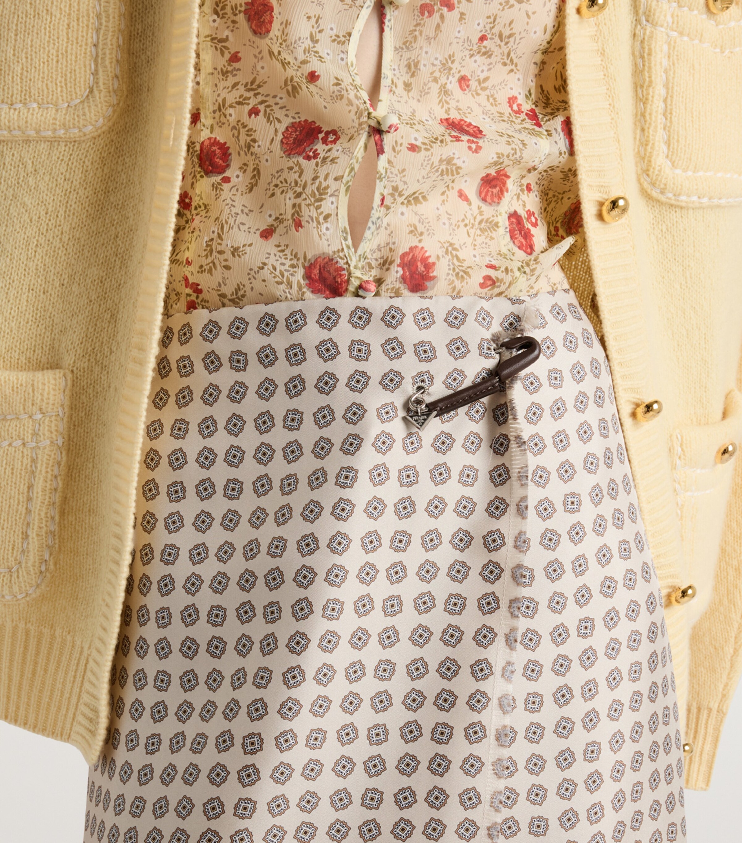 Prada Womens Silk Floral Shirt Image 5