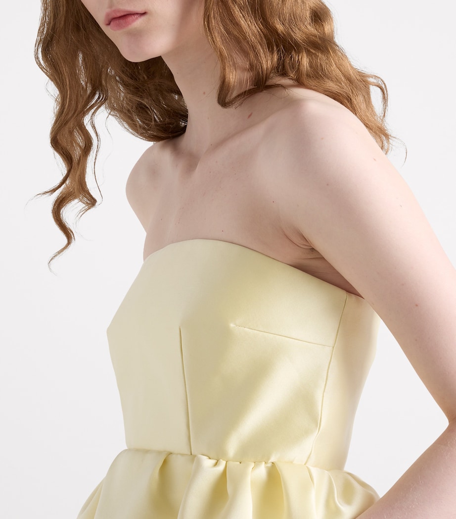 Prada Womens Silk Strapless Maxi Dress Image 5