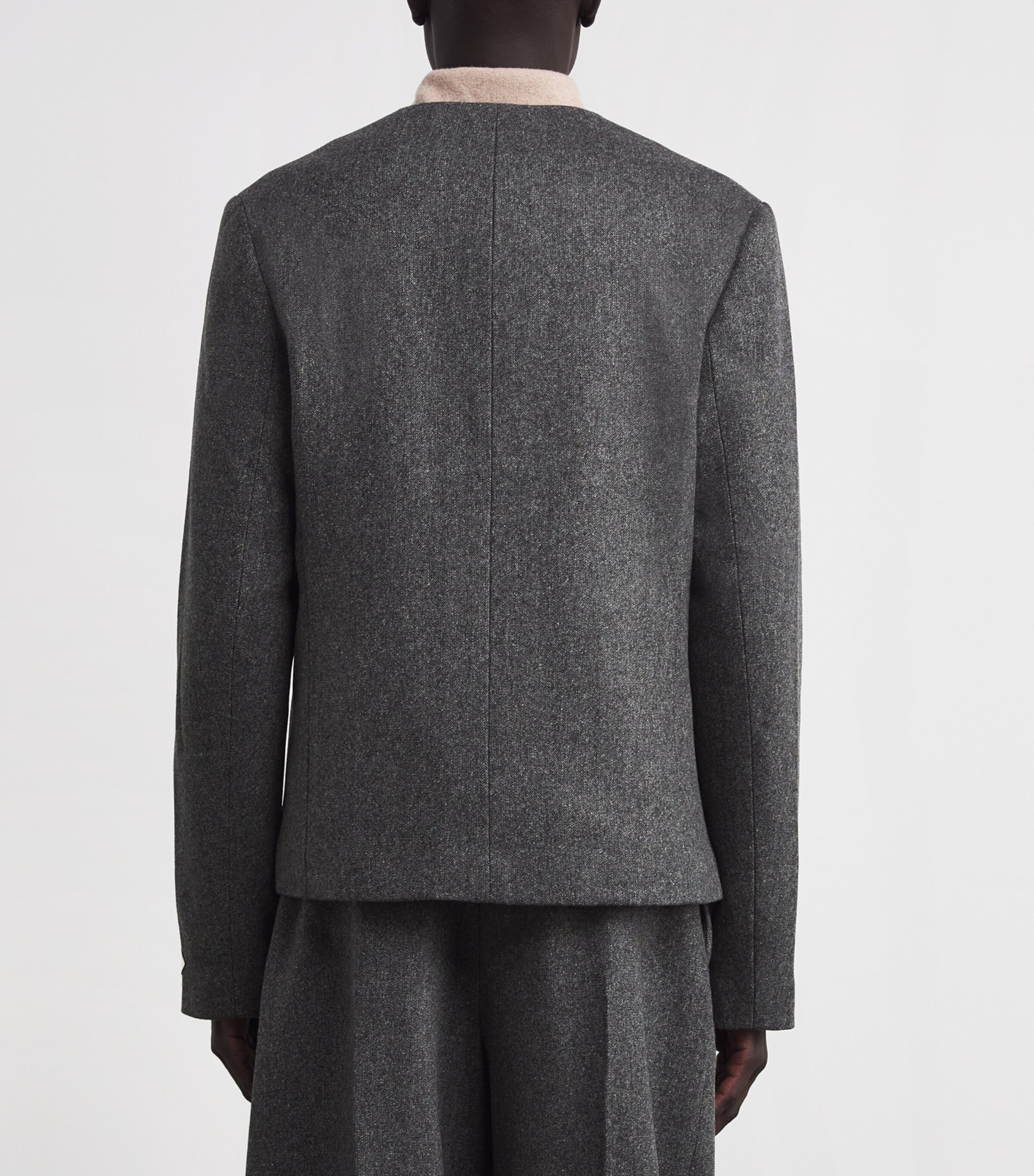 Virgin Wool-Blend Sera Jacket 970-DARK GREY Image 4