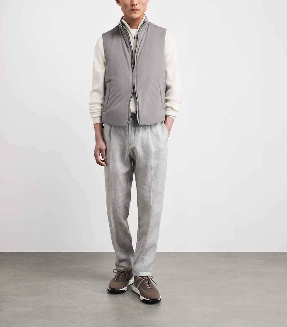 Herno Mens Ecoage Gilet Grigio Chiaro Image 2