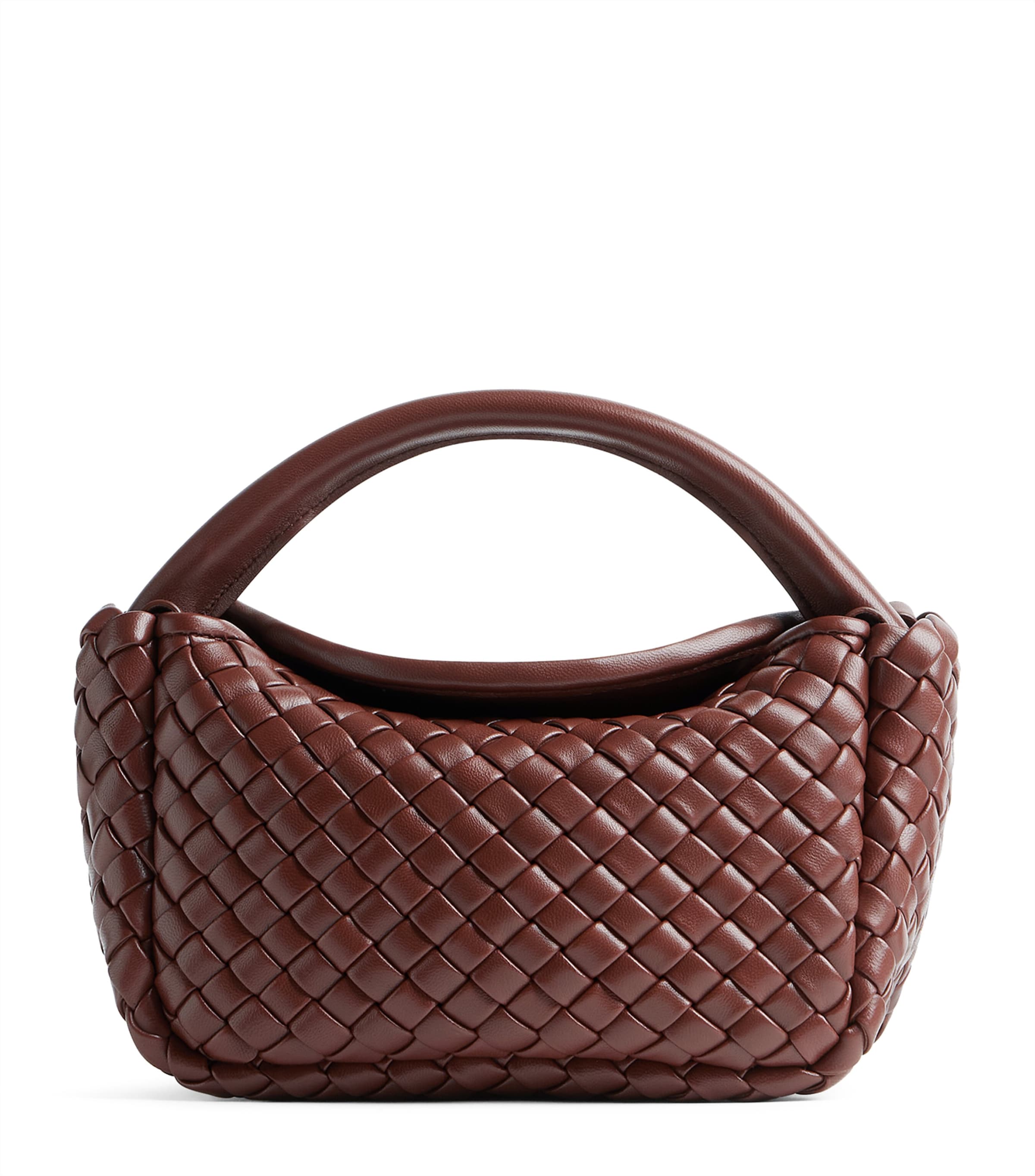 Bottega Veneta Brown Small Leather Cobble Top-Handle Bag | Harrods US