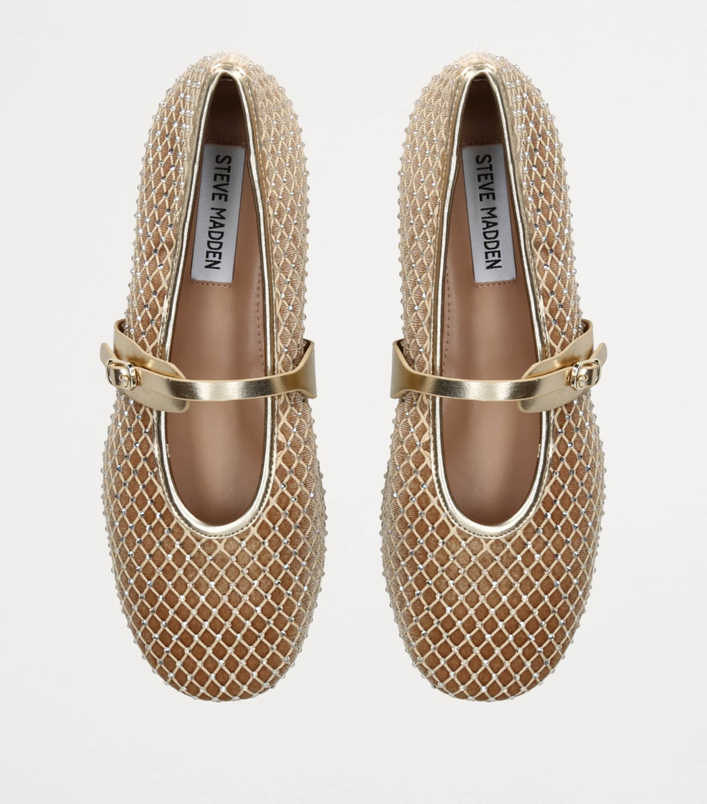 Steve Madden Crystal-Embellished Mesh Rejoice-R Flats