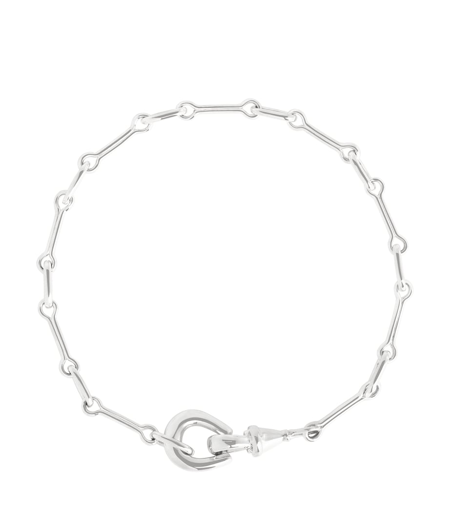 Astrid & Miyu Rhodium-Plated Hardware Chain Bracelet Silver Image 1