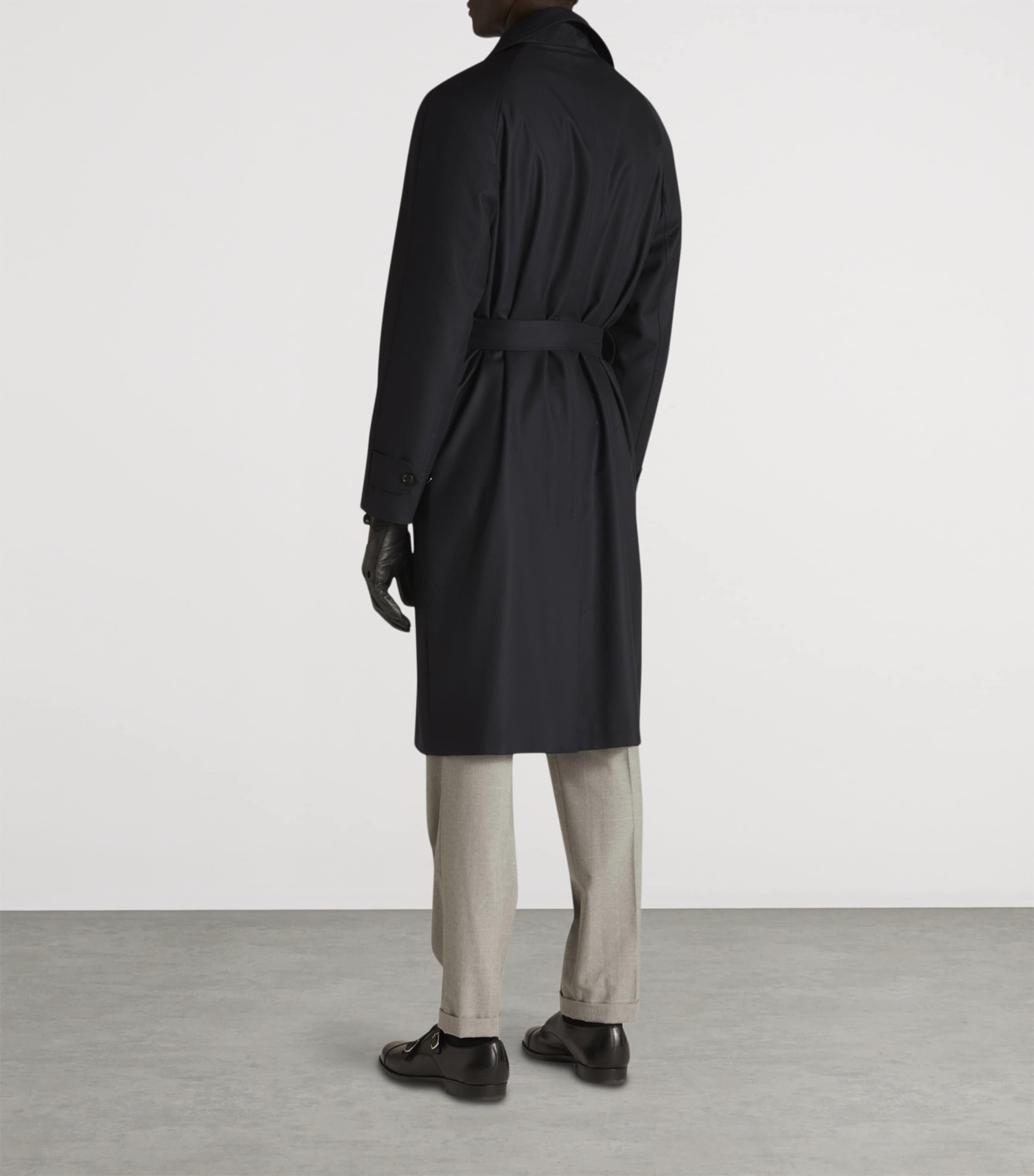 Wool Super 180s Balmacaan Coat 416HOUSE NAVY Image 5