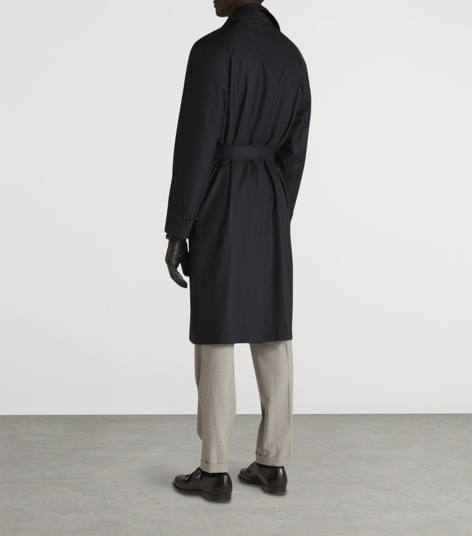 Wool Super 180s Balmacaan Coat 416HOUSE NAVY Image 5