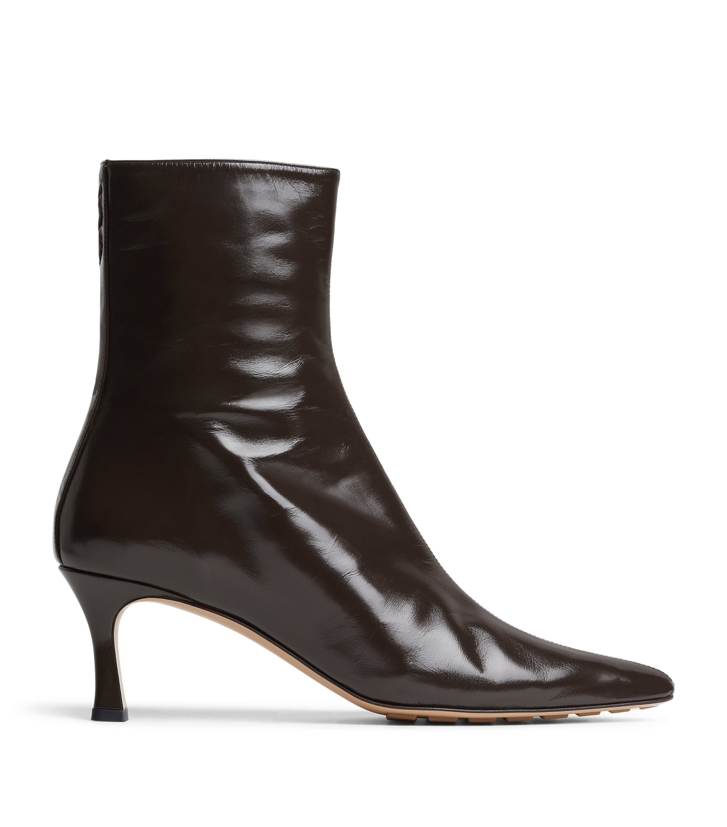 Bottega Veneta Leather Sofia Ankle Boots 60 In Brown