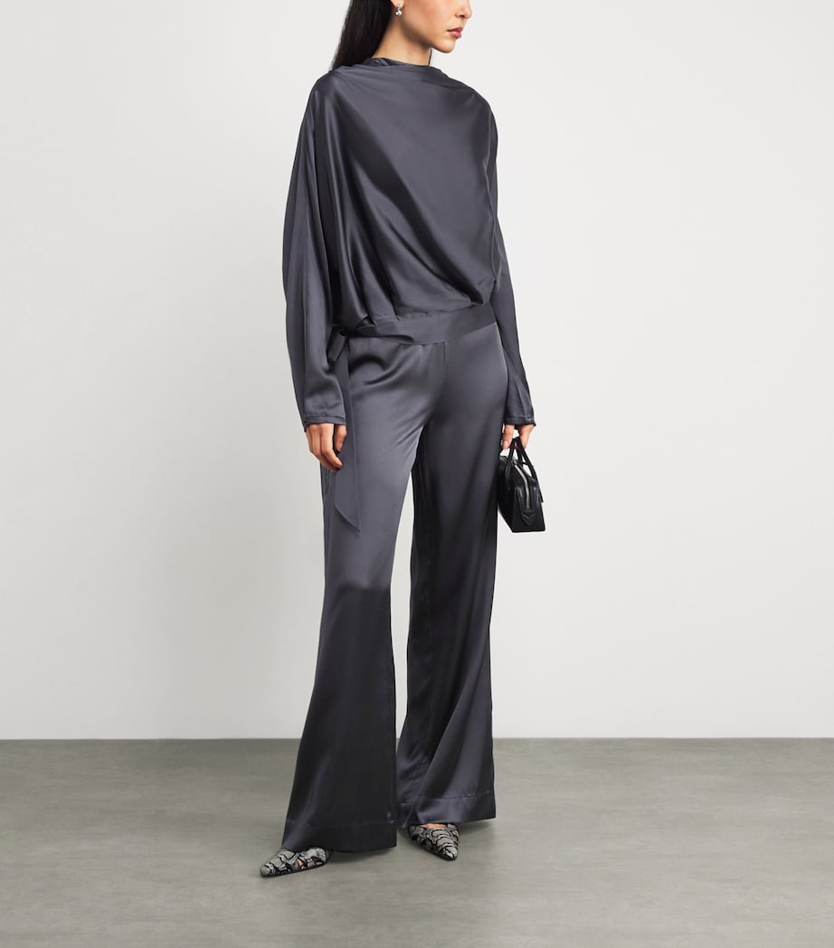 Silk-Blend Stroll Trousers NOCTURNE Image 2