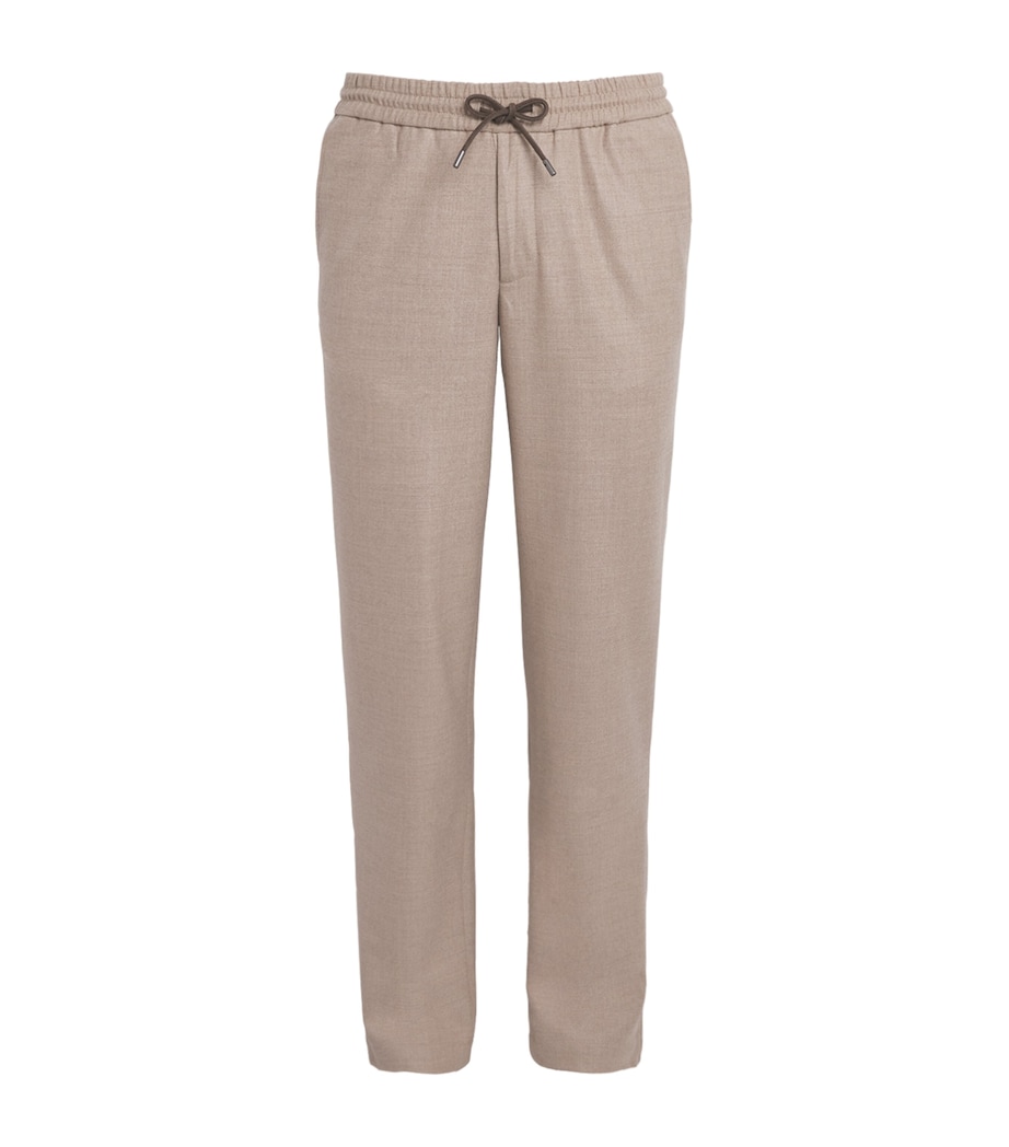 Sease Mens Stretch-Virgin Wool Mindset Drawstring Trousers Driftwood Image 1