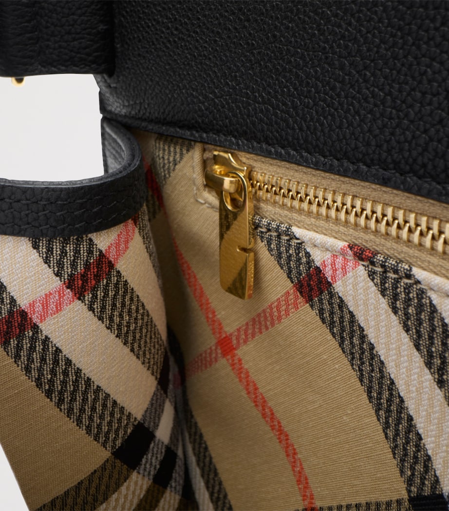 Medium Calfskin Cotswolds Tote Bag BLACK Image 6