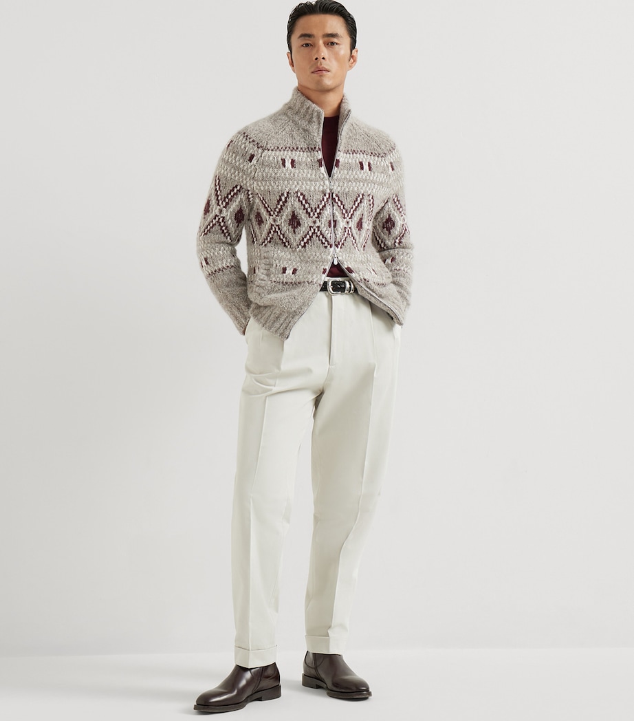 Alpaca-Wool-Cashmere Zipped Cardigan CBZ19 Image 2