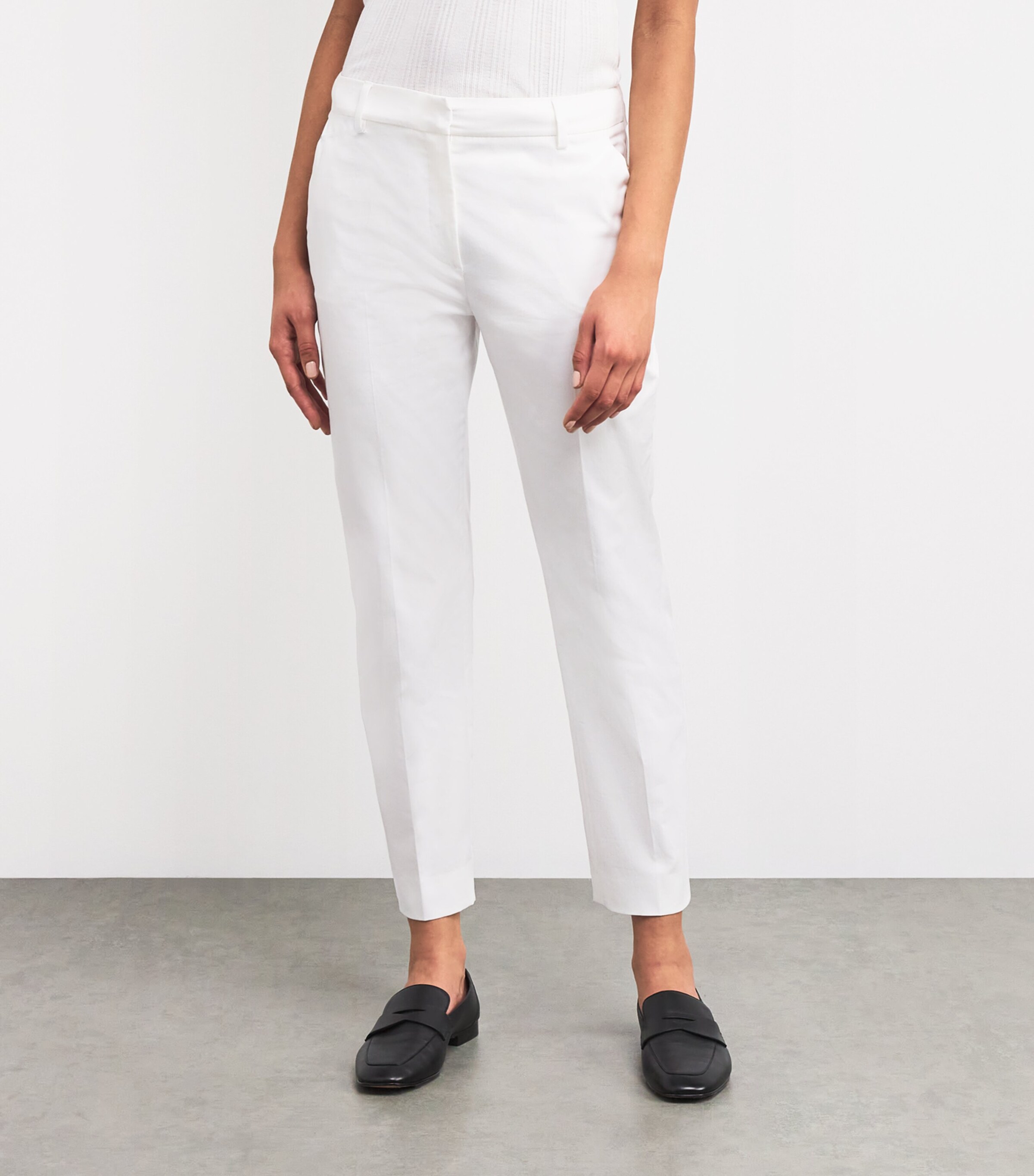 Canvas Straight-Fit Trousers WHITE Image 3