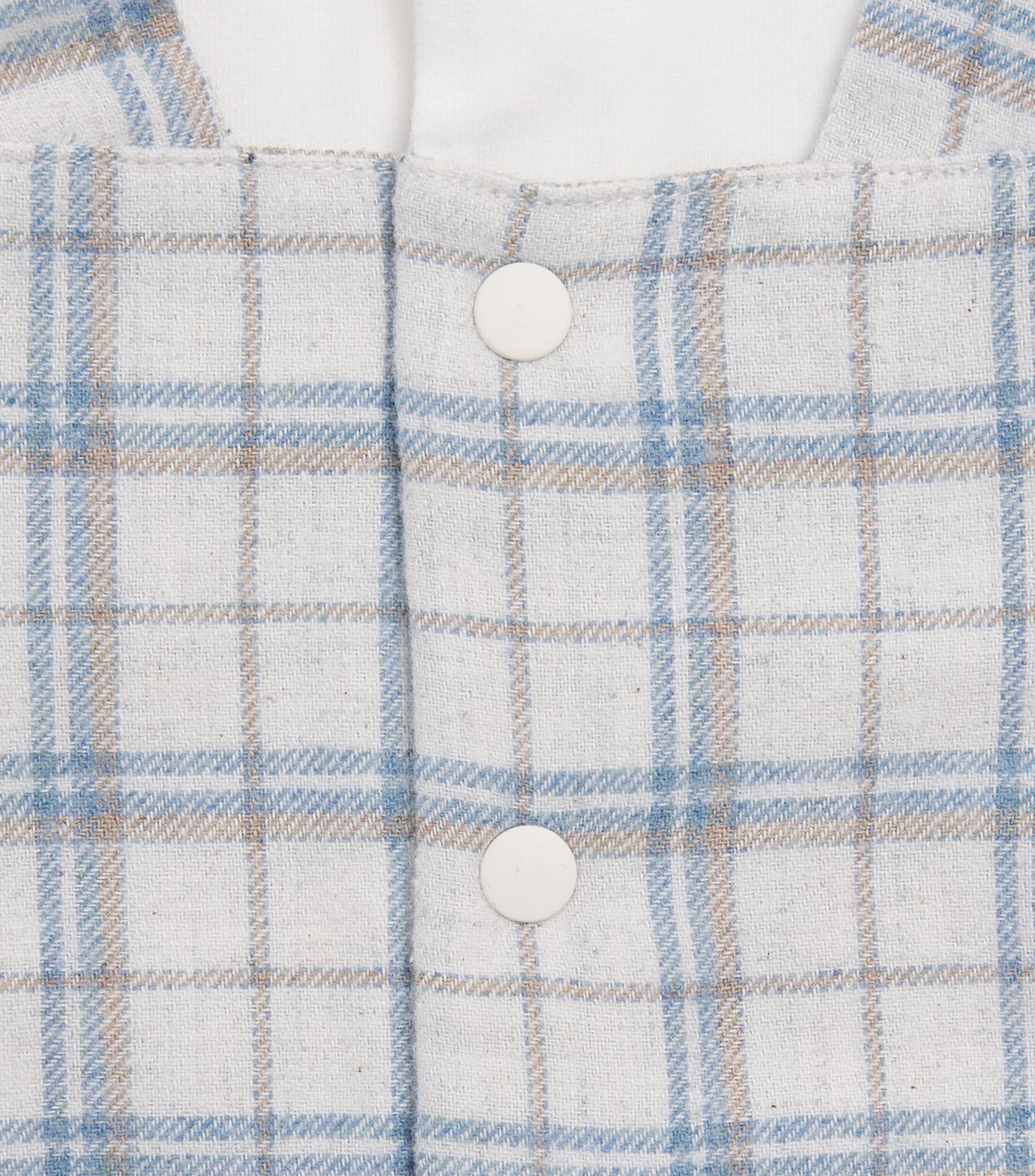 Patachou Check Playsuit (6-24 Months) Beig Chck Image 3