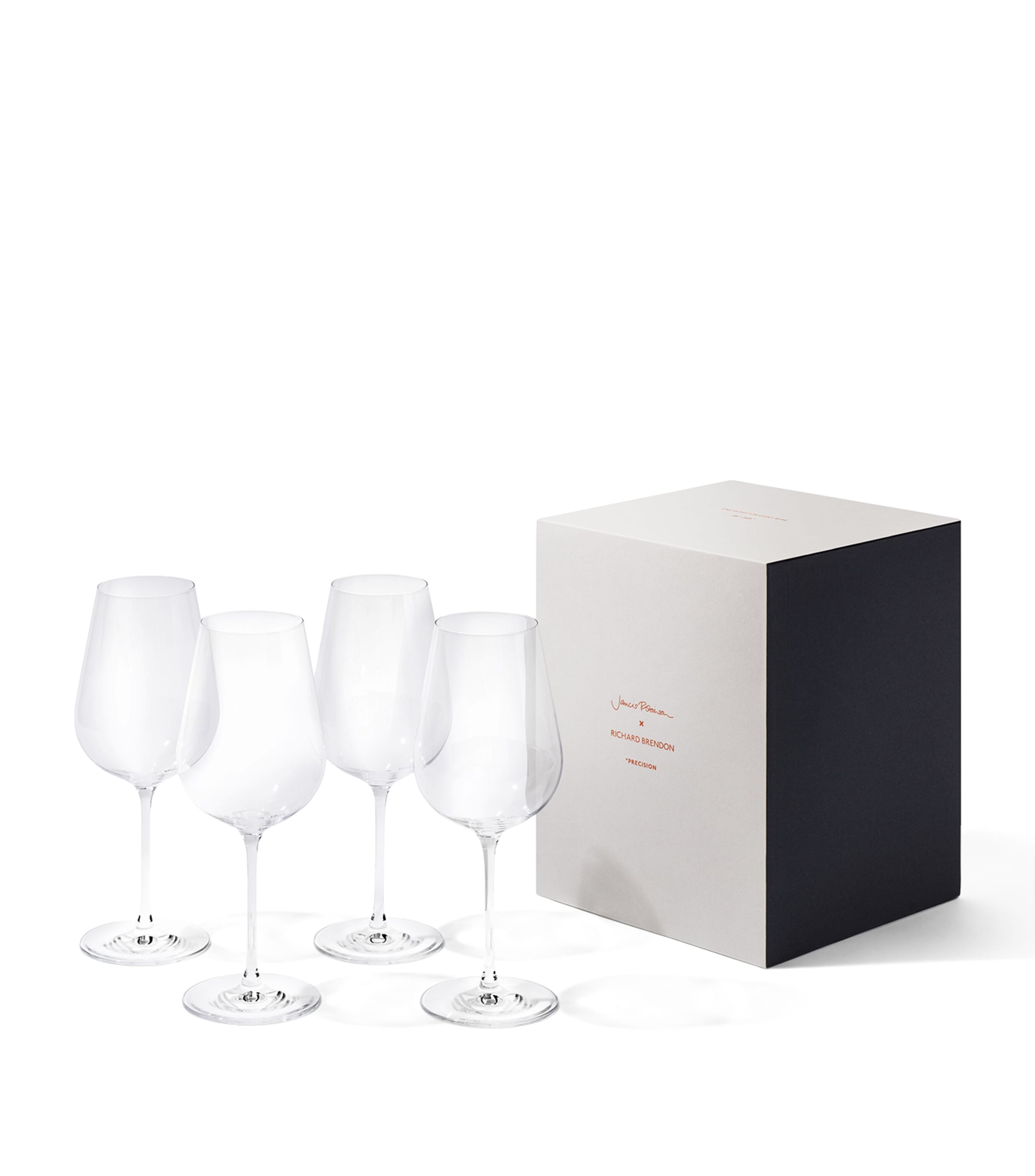 Richard Brendon Set Of 4 Precision Wine Glasses In Clear