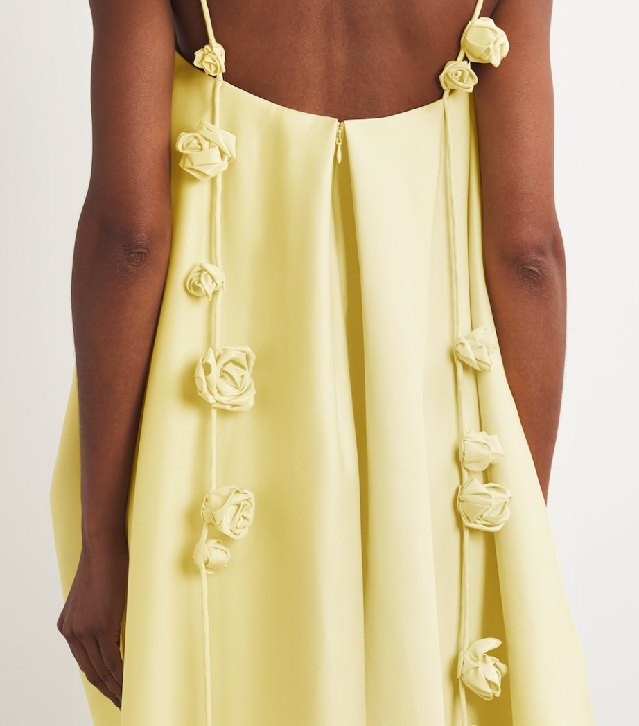 LEO LIN Yellow Rose-Detial Fiona Mini Dress | Harrods UK LEO LIN Yellow Rose-Detial Fiona Mini Dress | Harrods UK