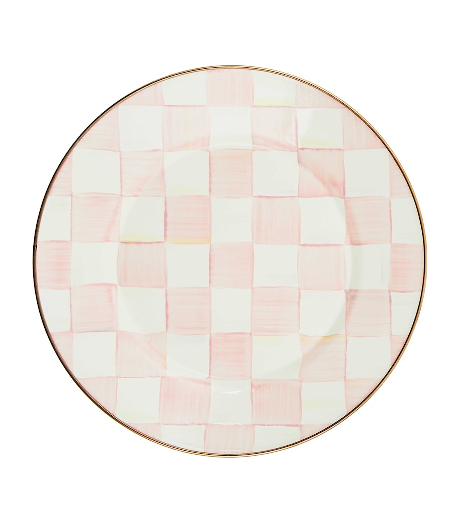 Rosy Check Dinner Plate (25cm) PINK Image 1