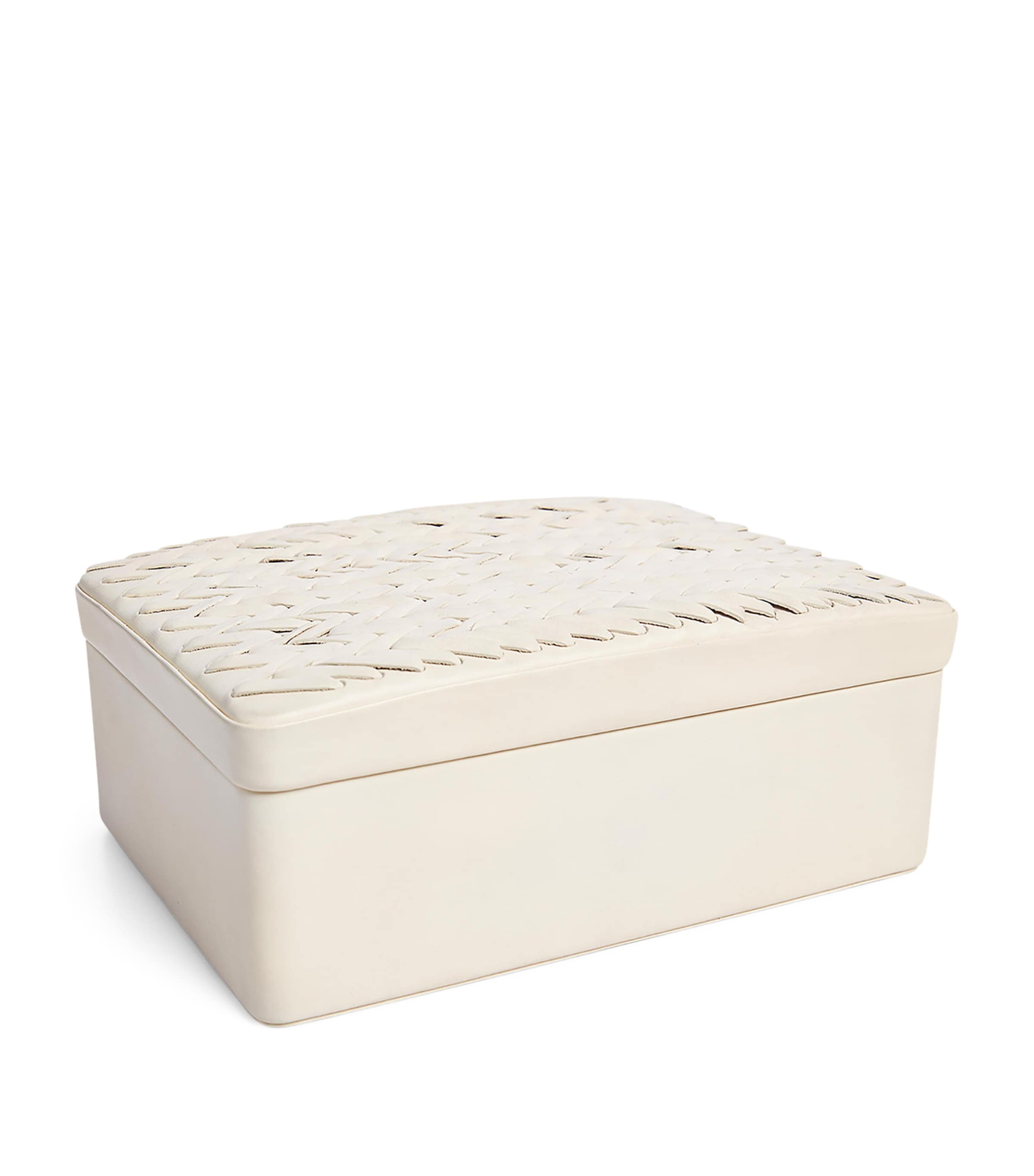 Shop Ralph Lauren Leather Adrienne Box In Ivory