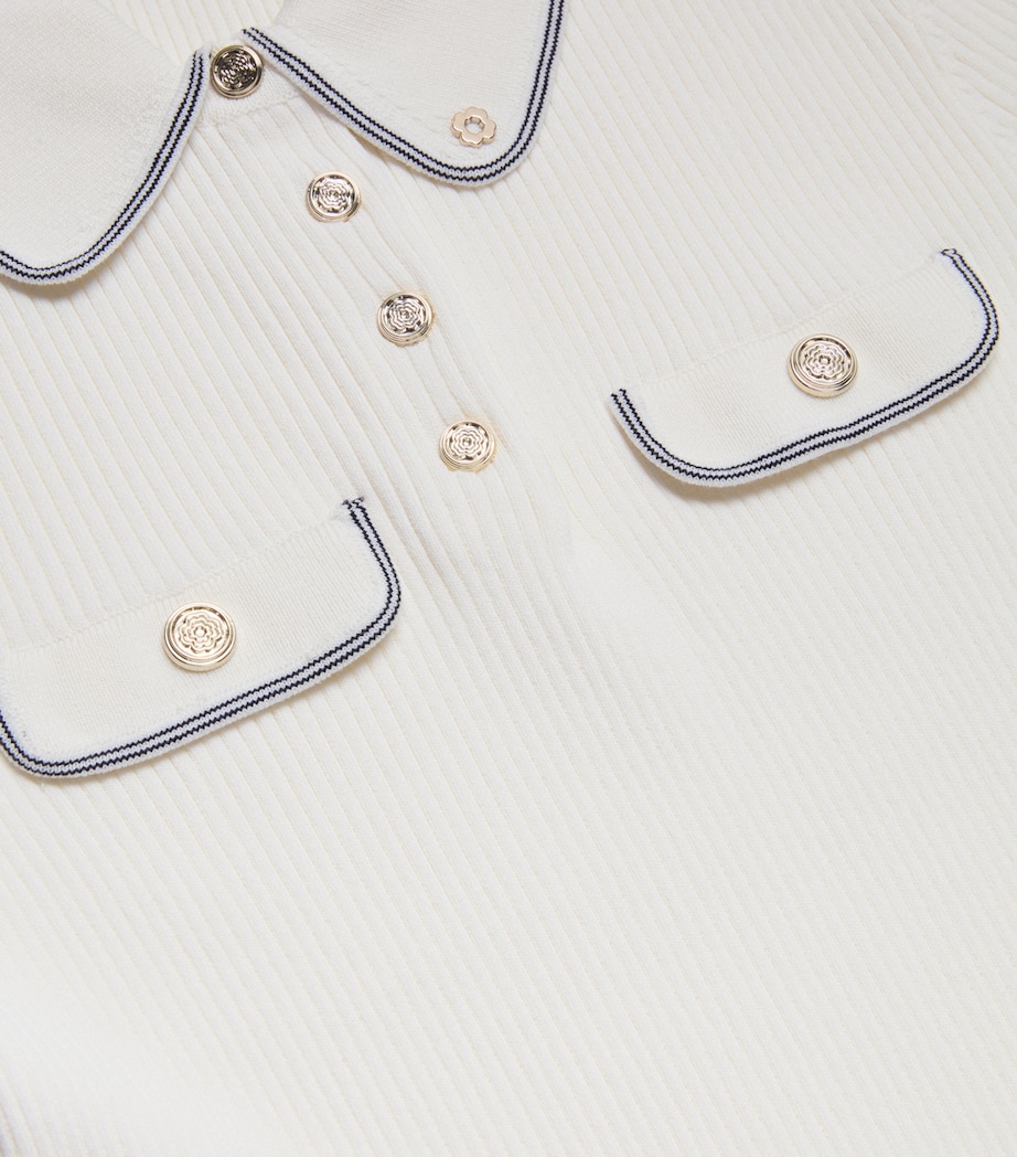 Ribbed Polo Shirt ECRU Image 2