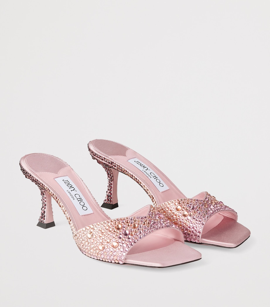 Skye 70 Leather Embellished Mules SILKY BLUSH MIX Image 4