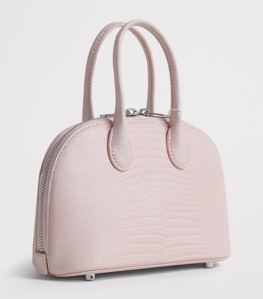 Self-Portrait Mini Leather Top-Handle Bag Pink Image 3