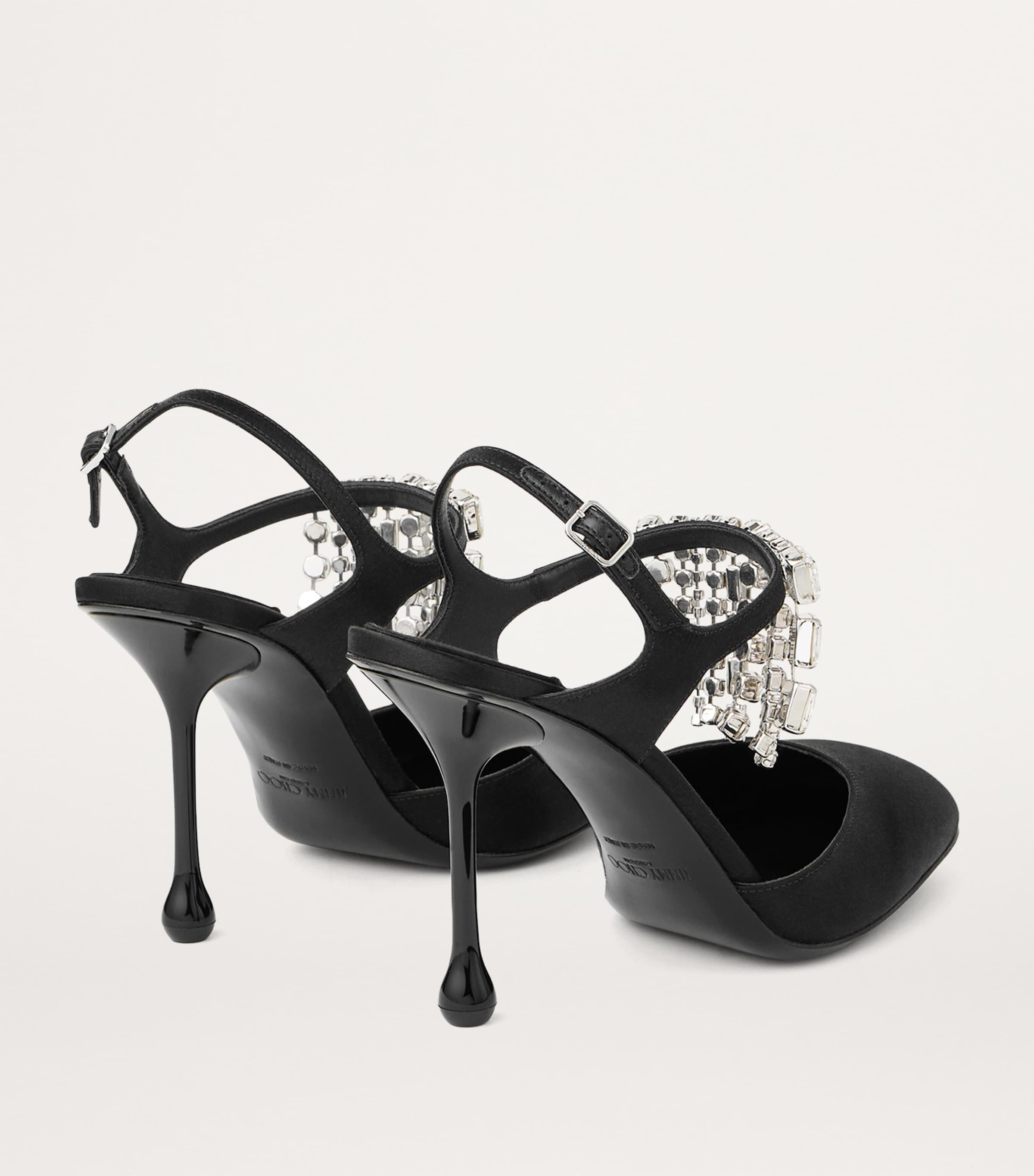 Jimmy Choo Verity 95 Embellished Satin Pumps | Harrods US