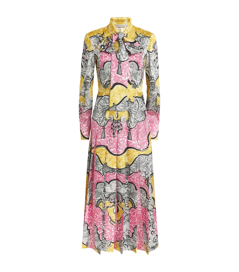 Mary Katrantzou Womens Rocaille Lace Alexis Midi Dress Rocaille Lace Rose Image 1